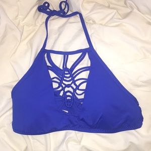 Blue bikini top
